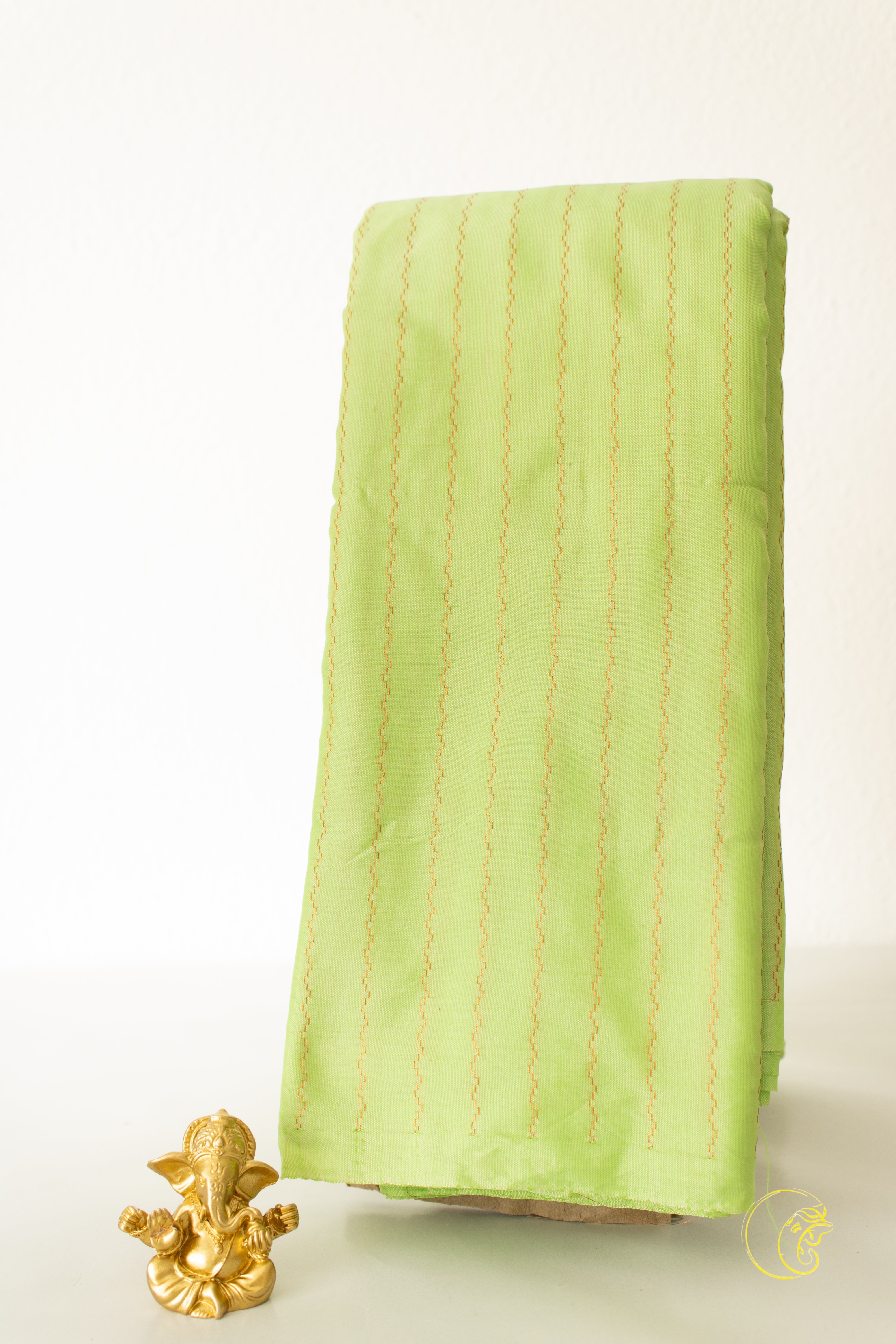 Lime Green SemiSilk Saree