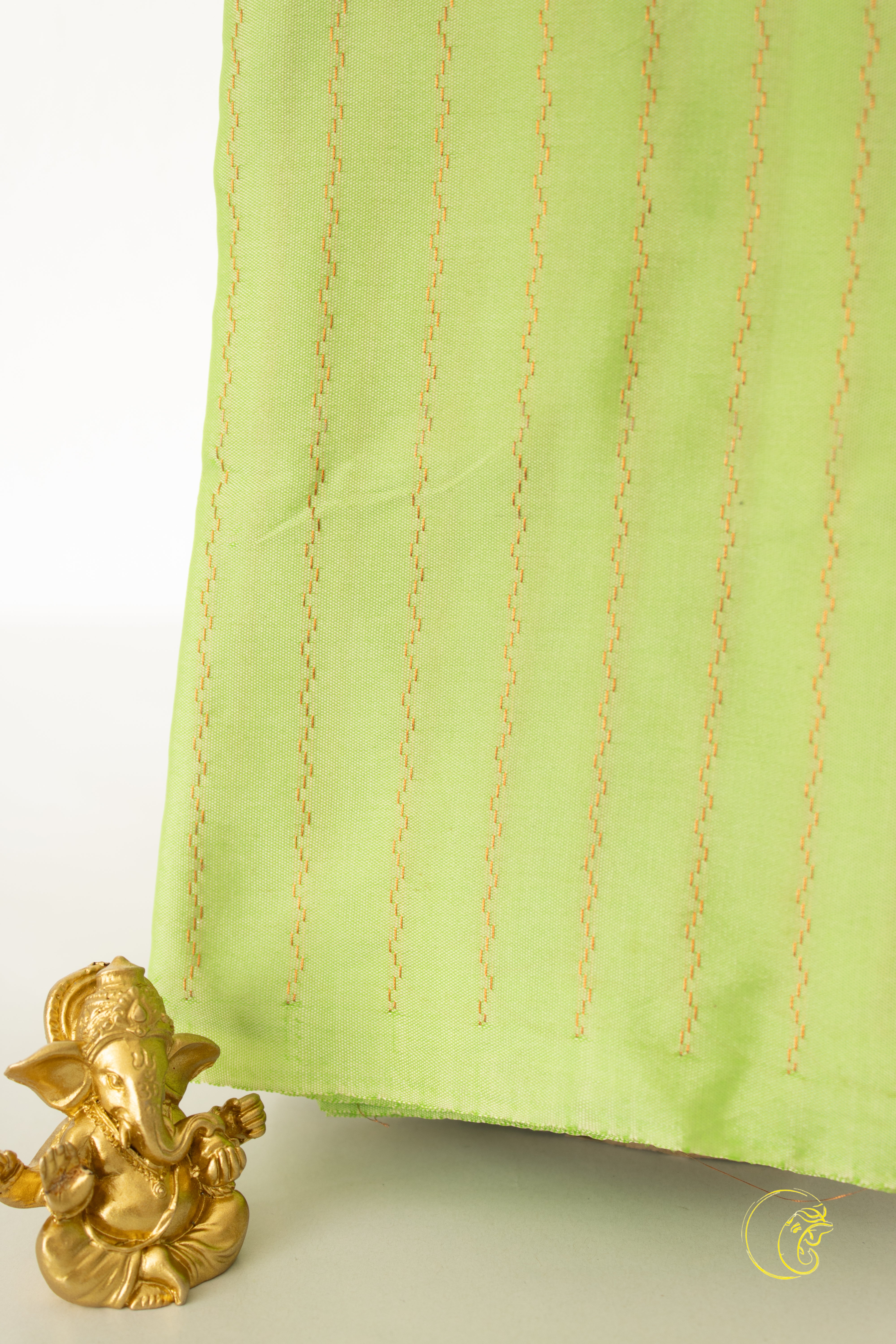Lime Green SemiSilk Saree