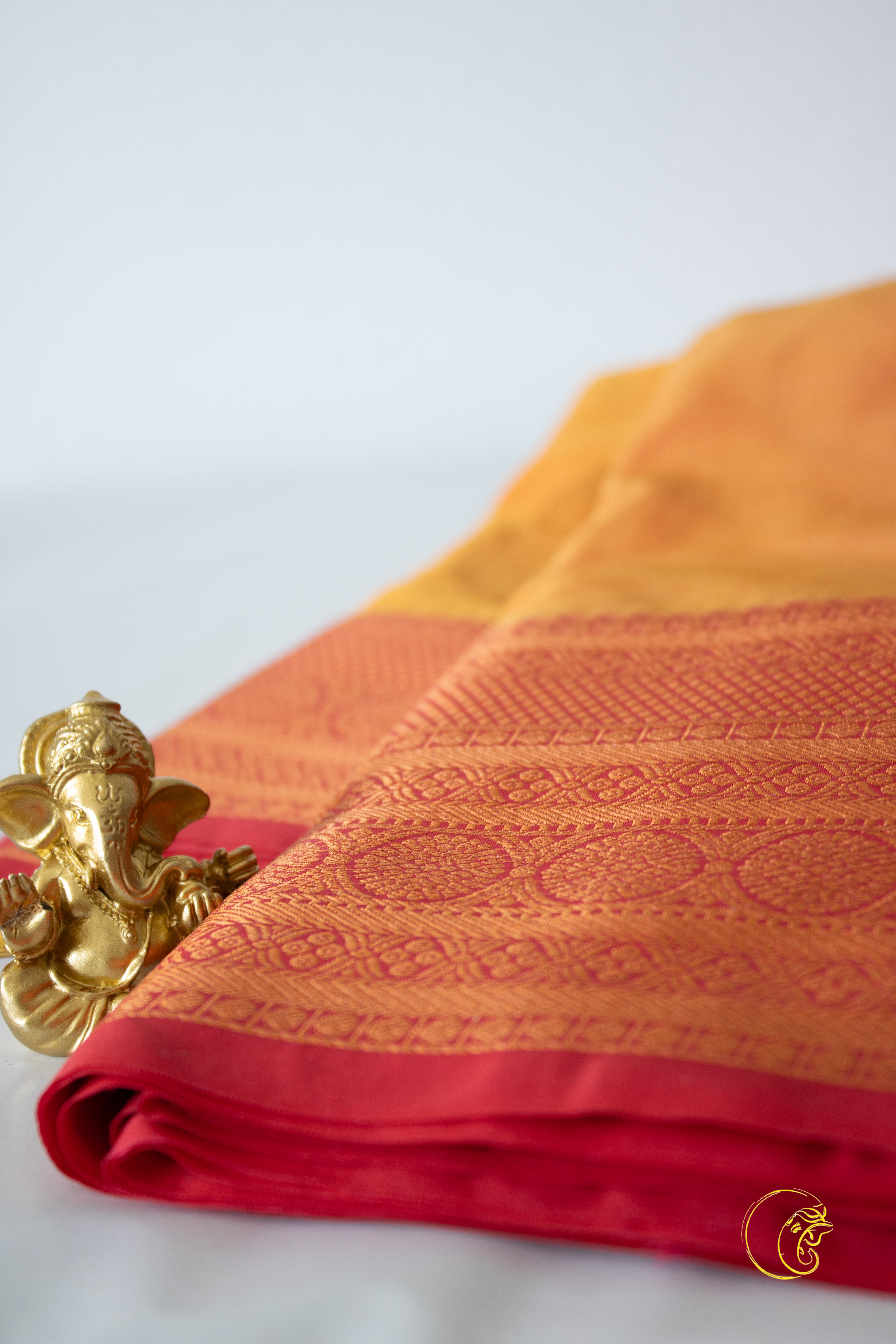Peach & Pink SemiKanchi Saree