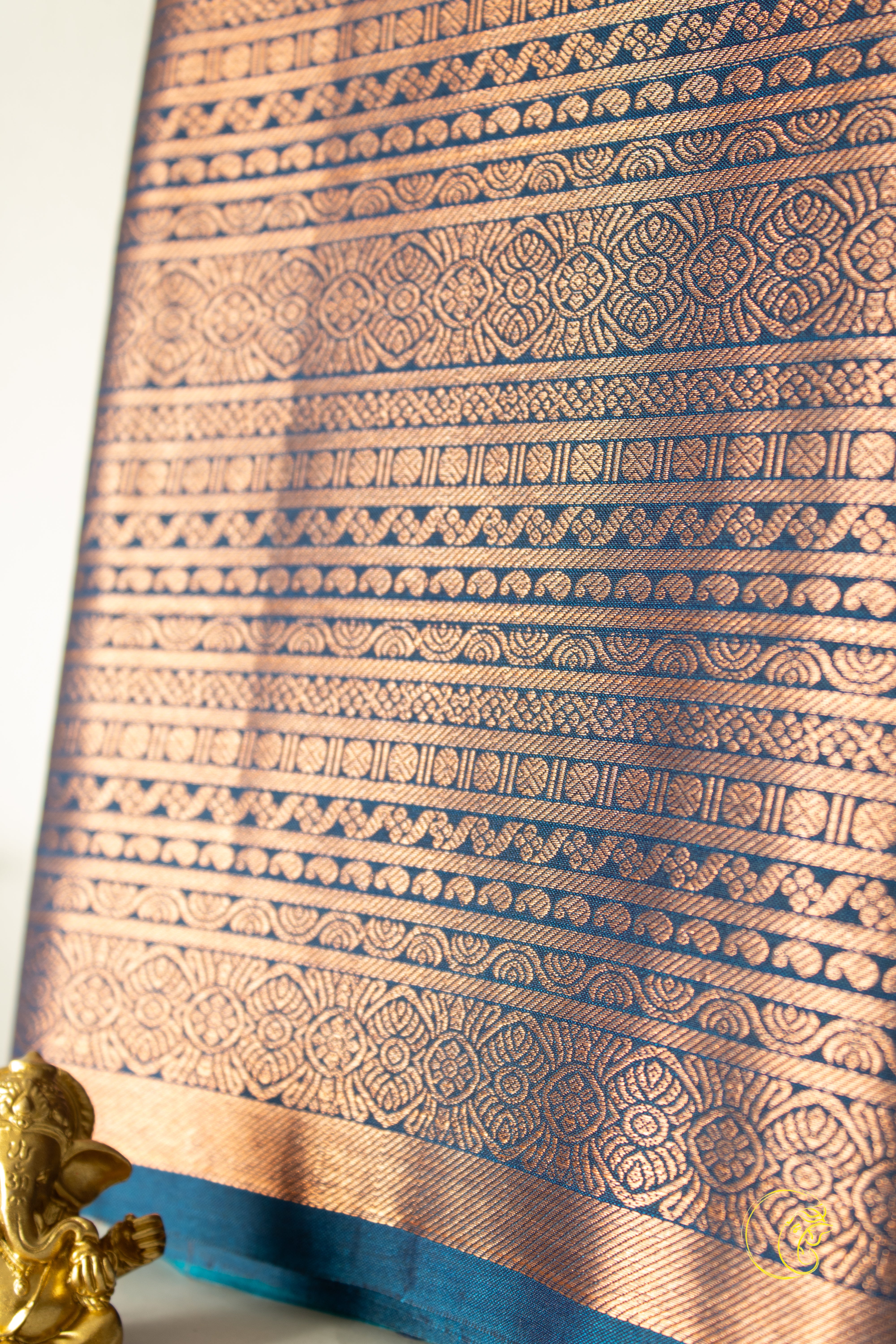 Navy Blue SemiKanchi Saree