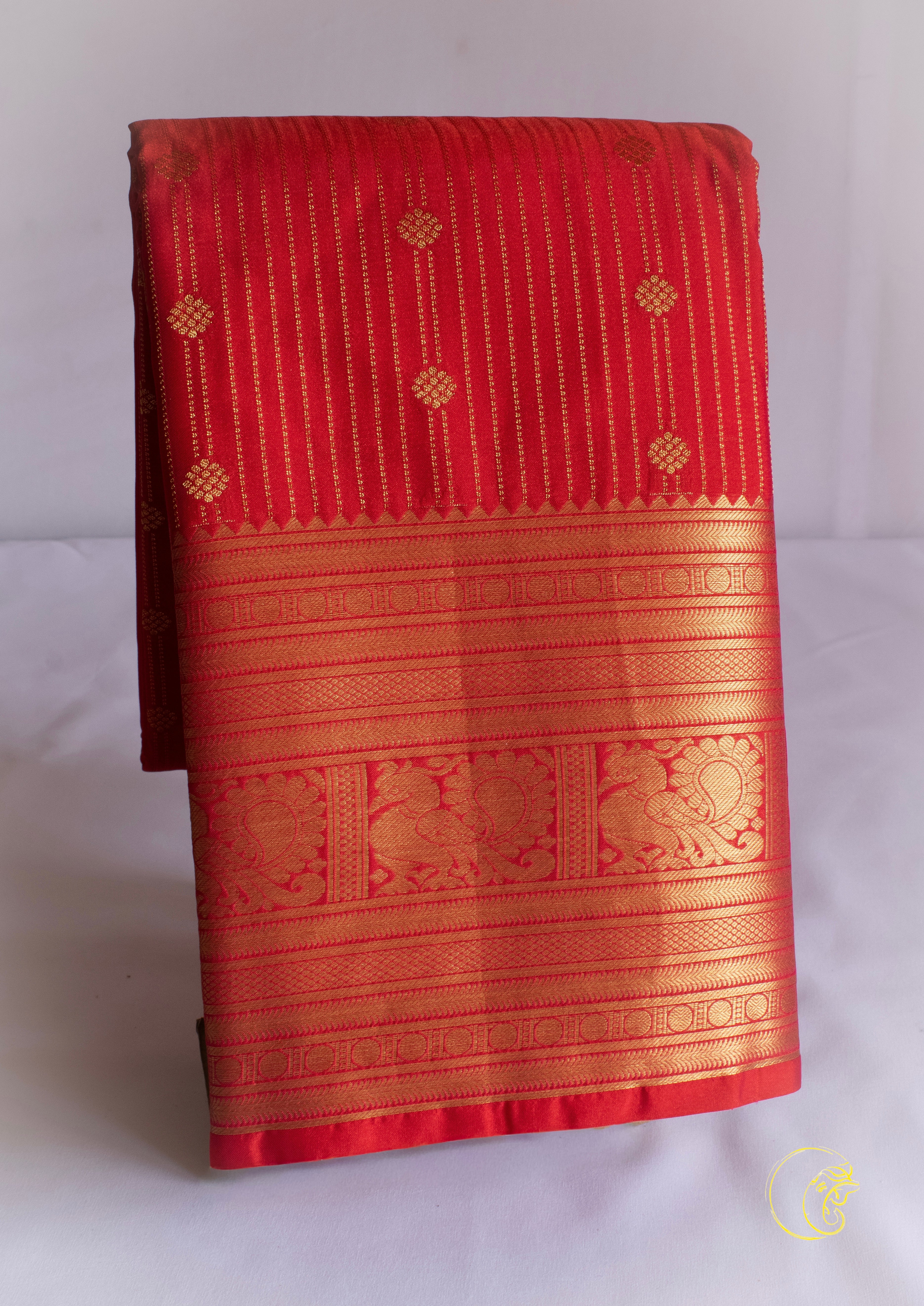 Red SemiKanchi Saree