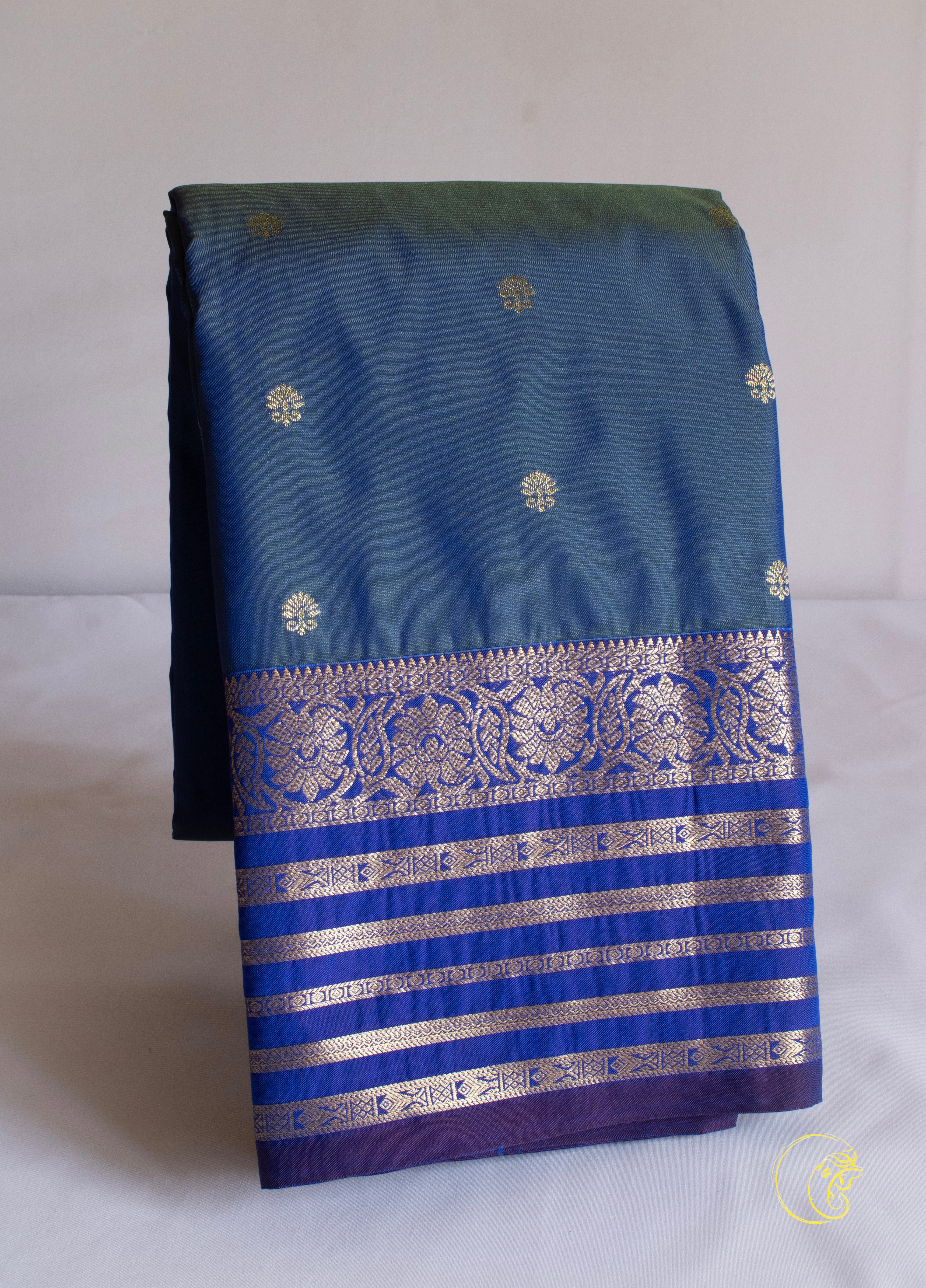 Blue SemiKanchi Saree