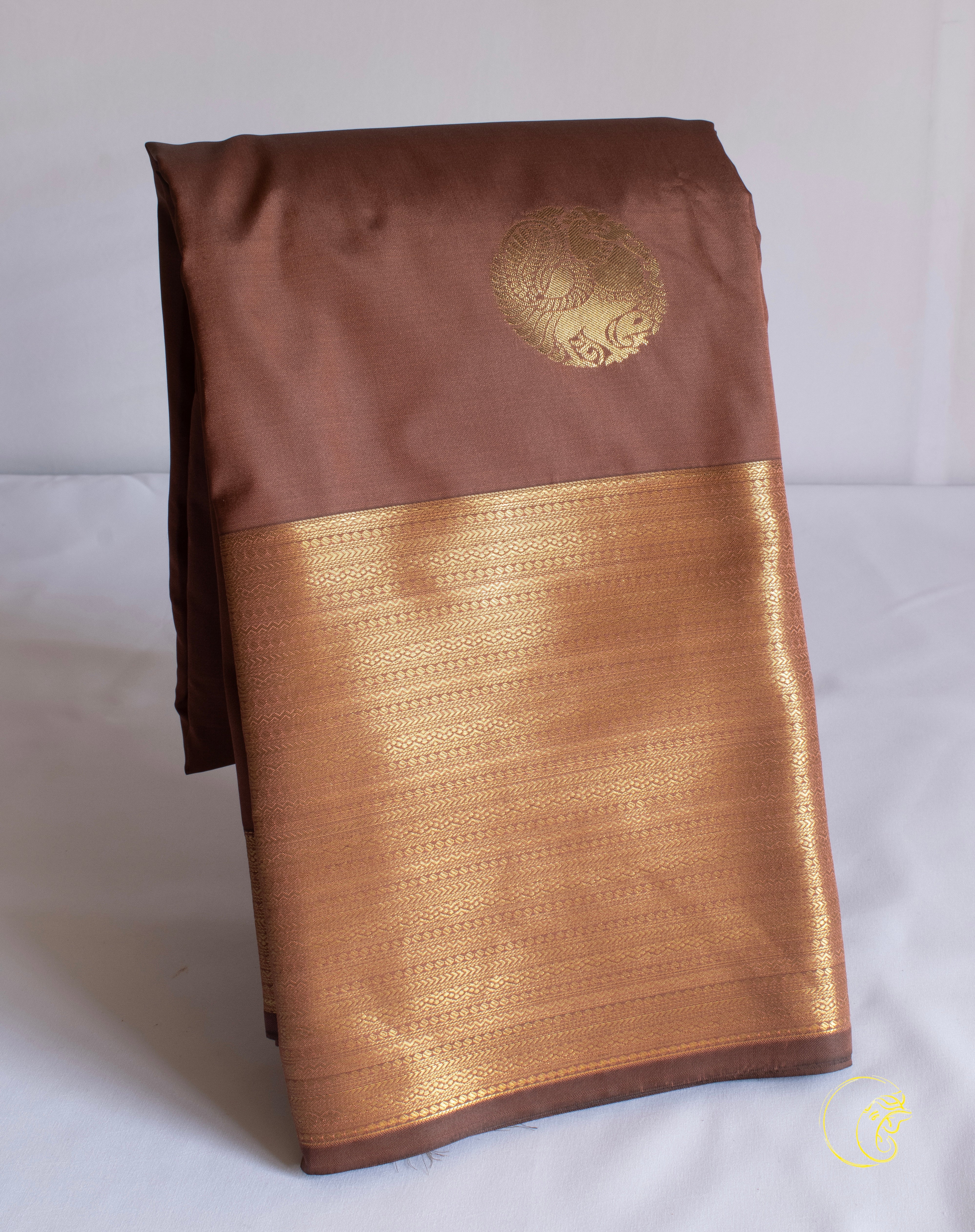 Caramel SemiKanchi Saree