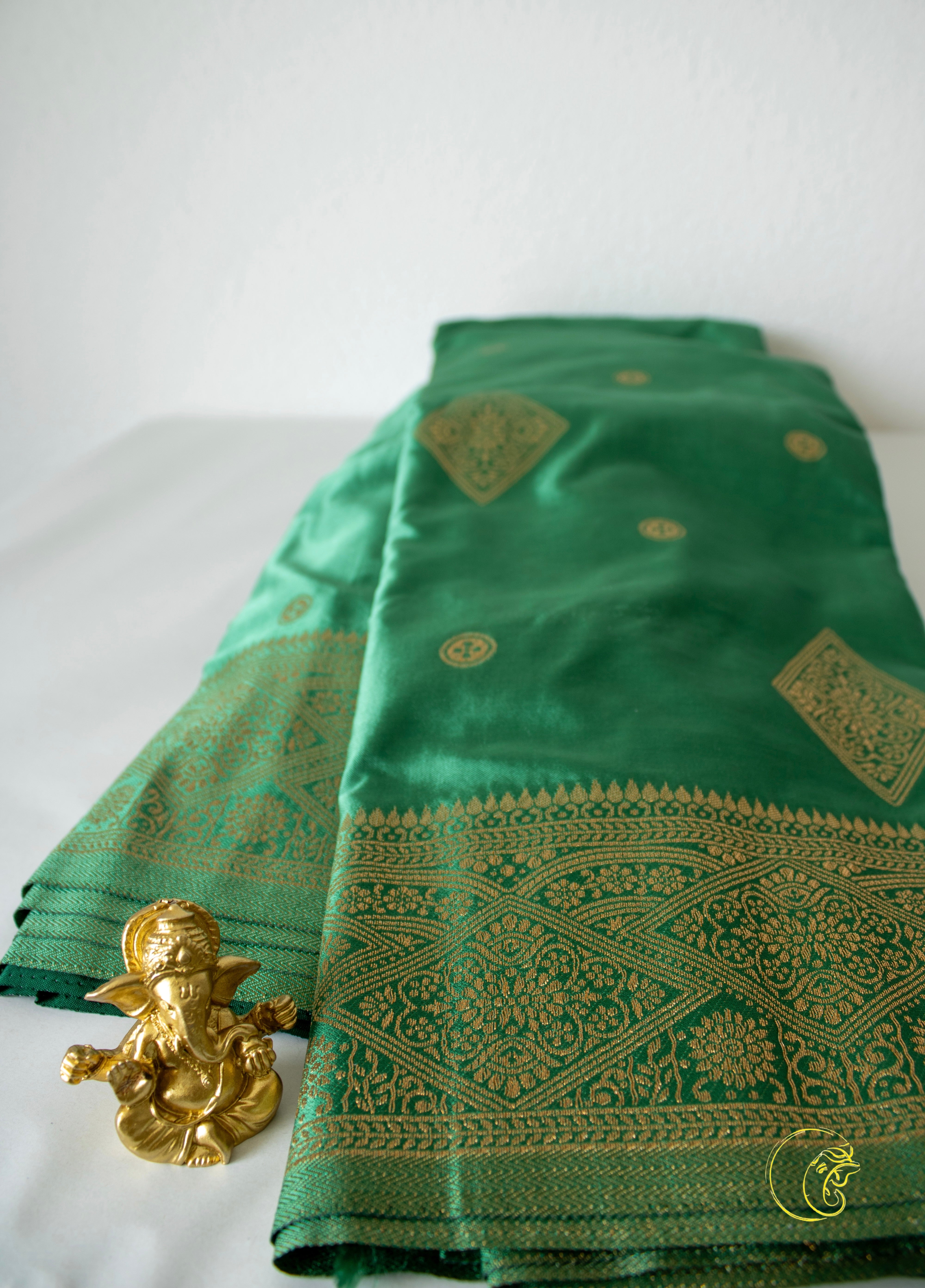 Green SatinSilk Saree