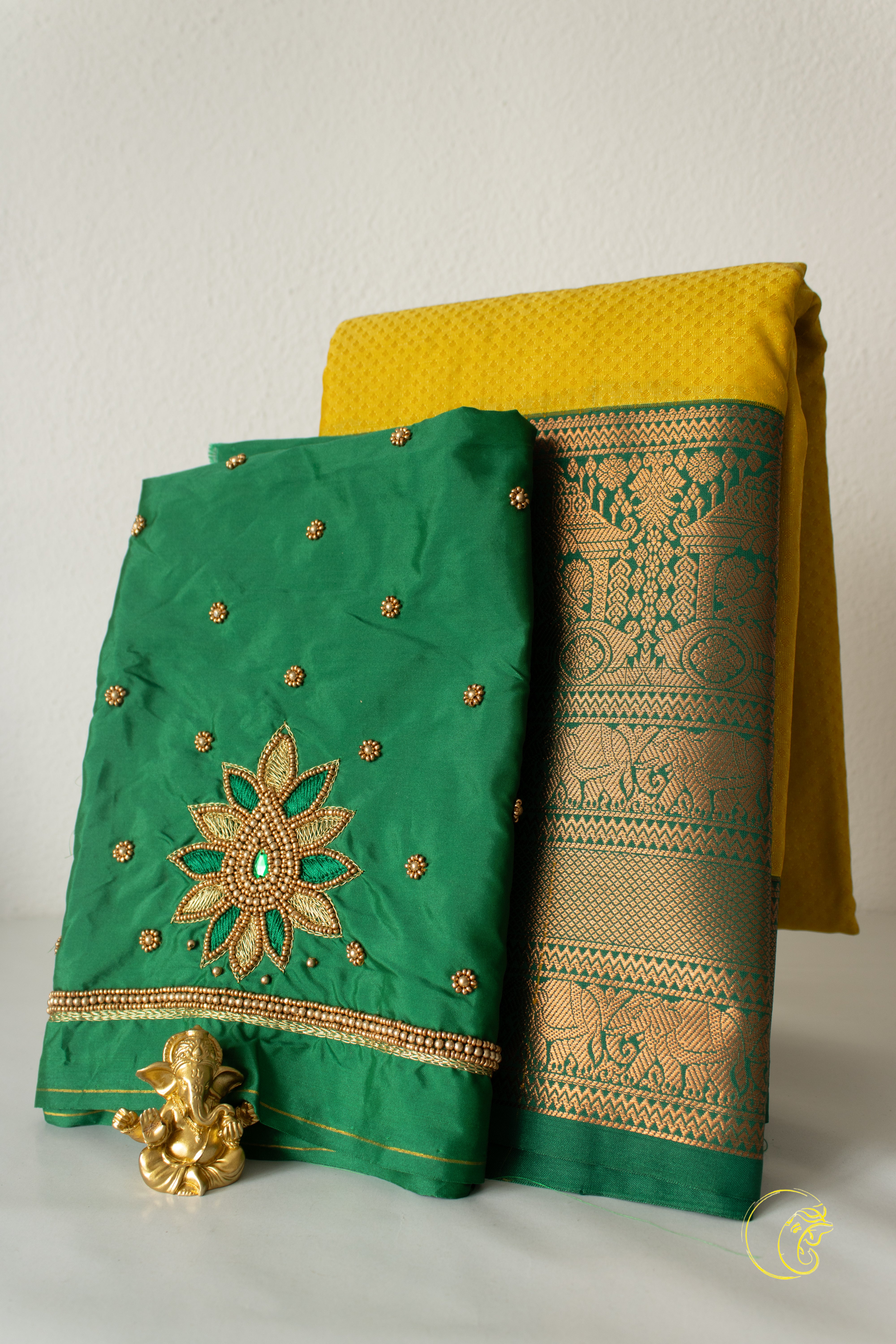 Green Aari Blouse