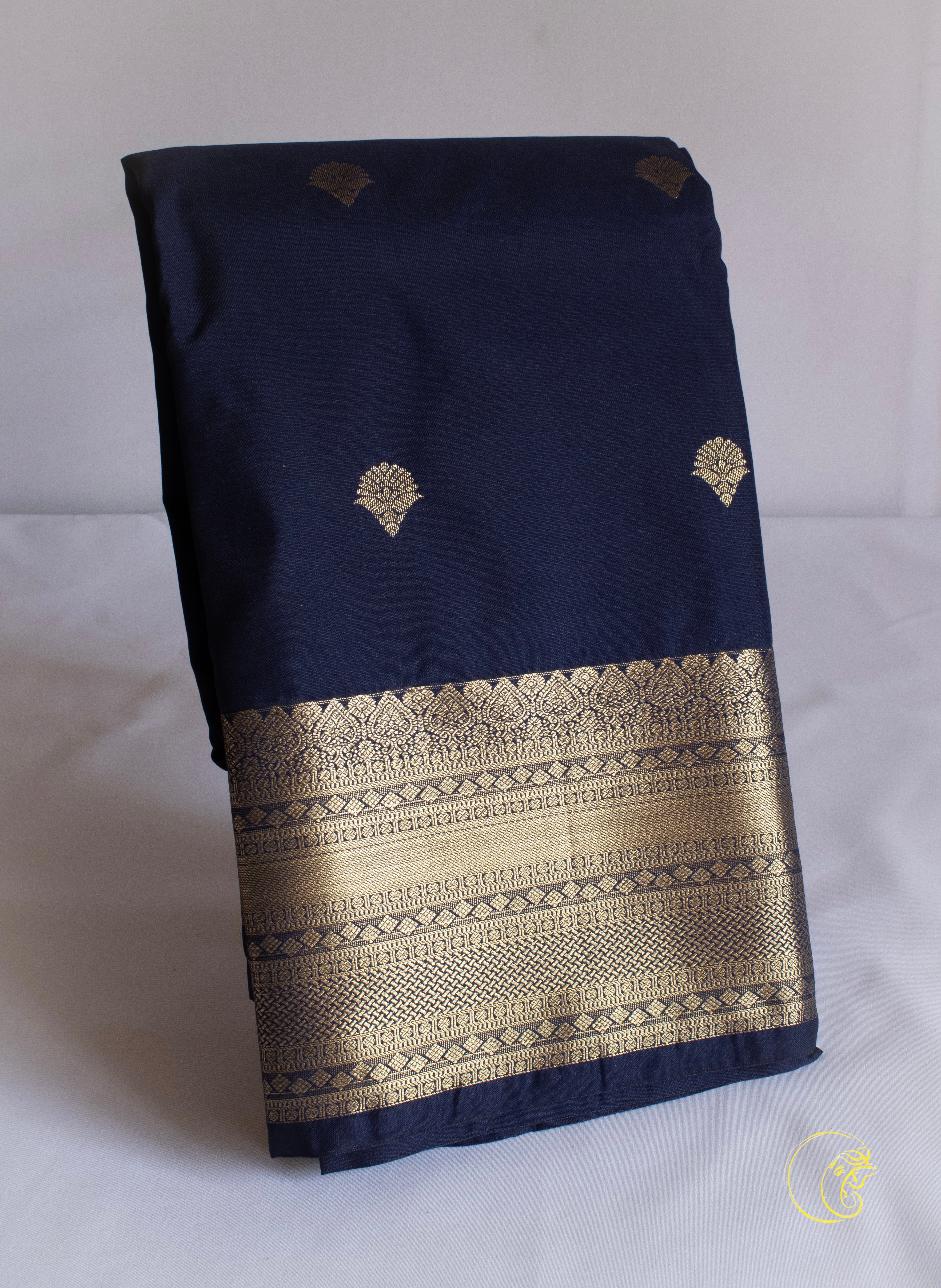 Blue SemiKanchi Saree