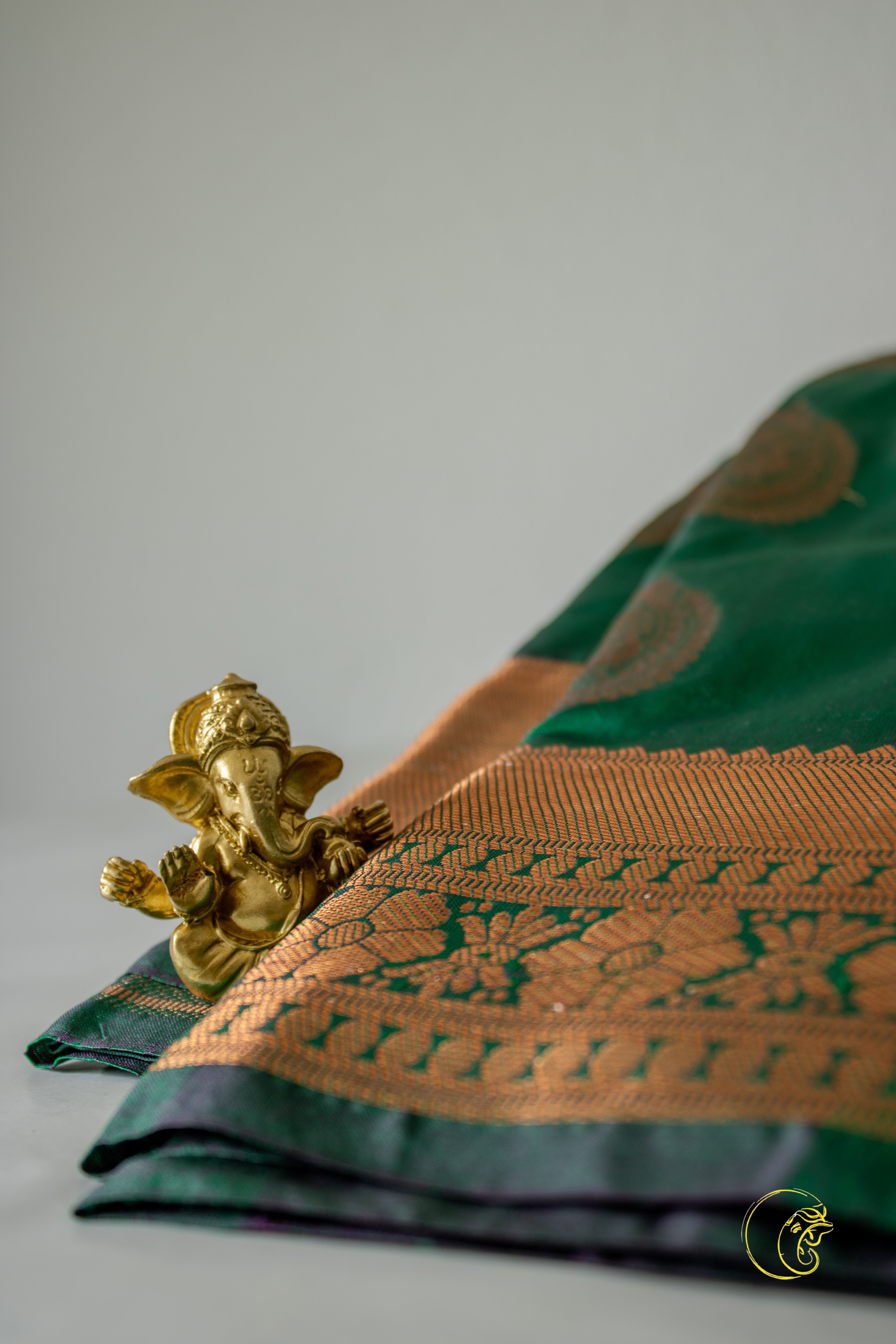 Forest Green SoftSilk Saree