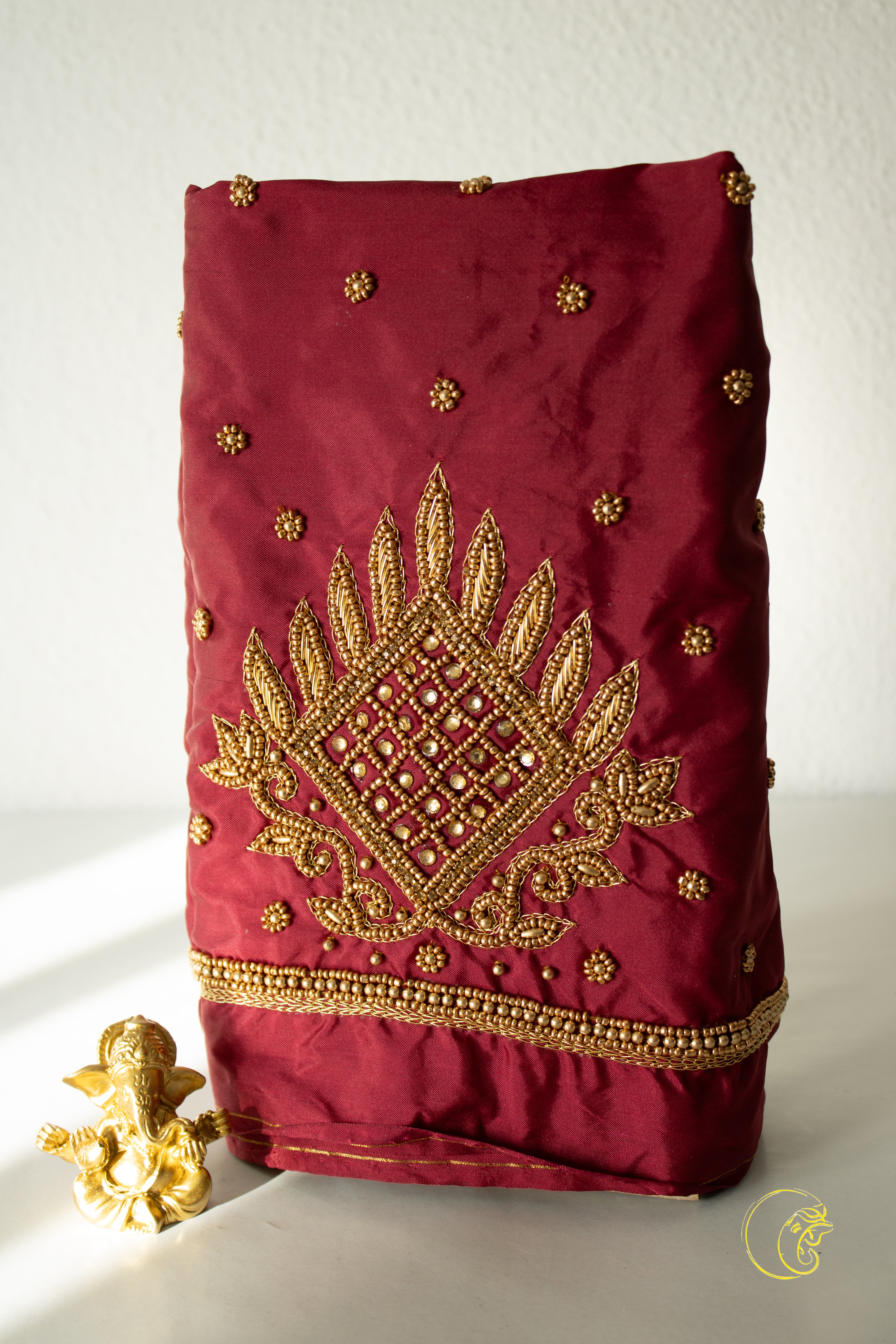 Maroon Aari Blouse