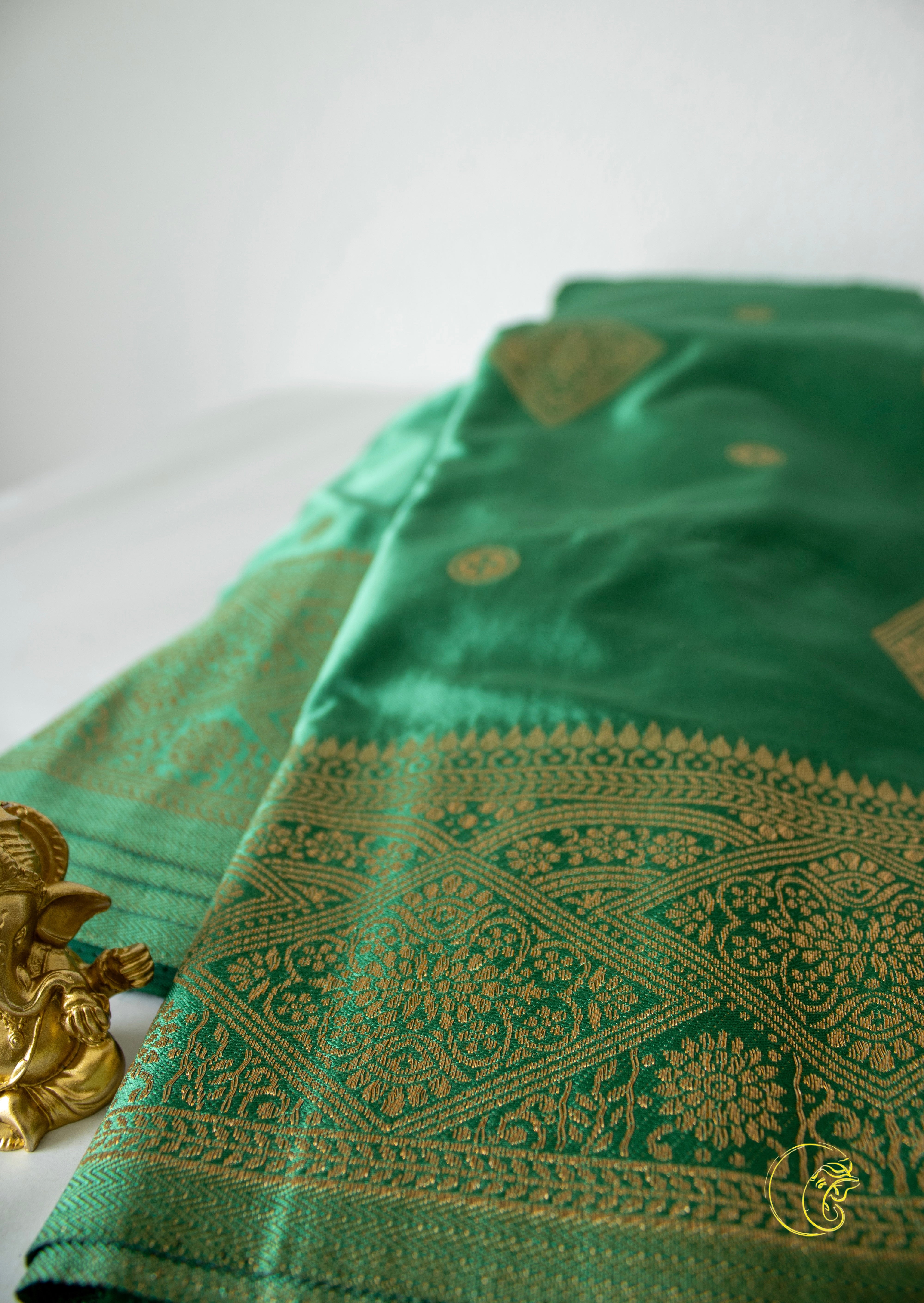 Green SatinSilk Saree