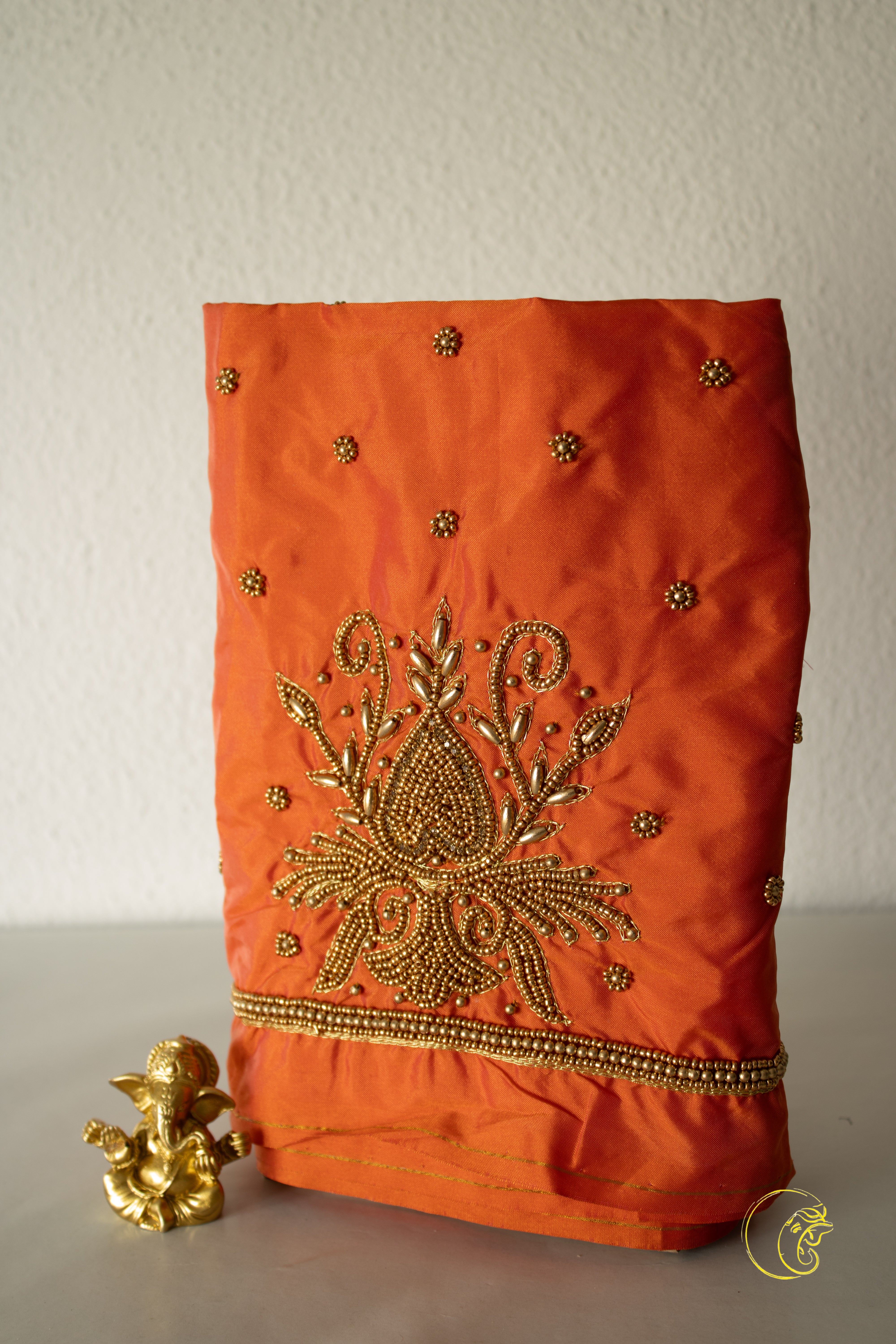 Bright Orange Aari Blouse