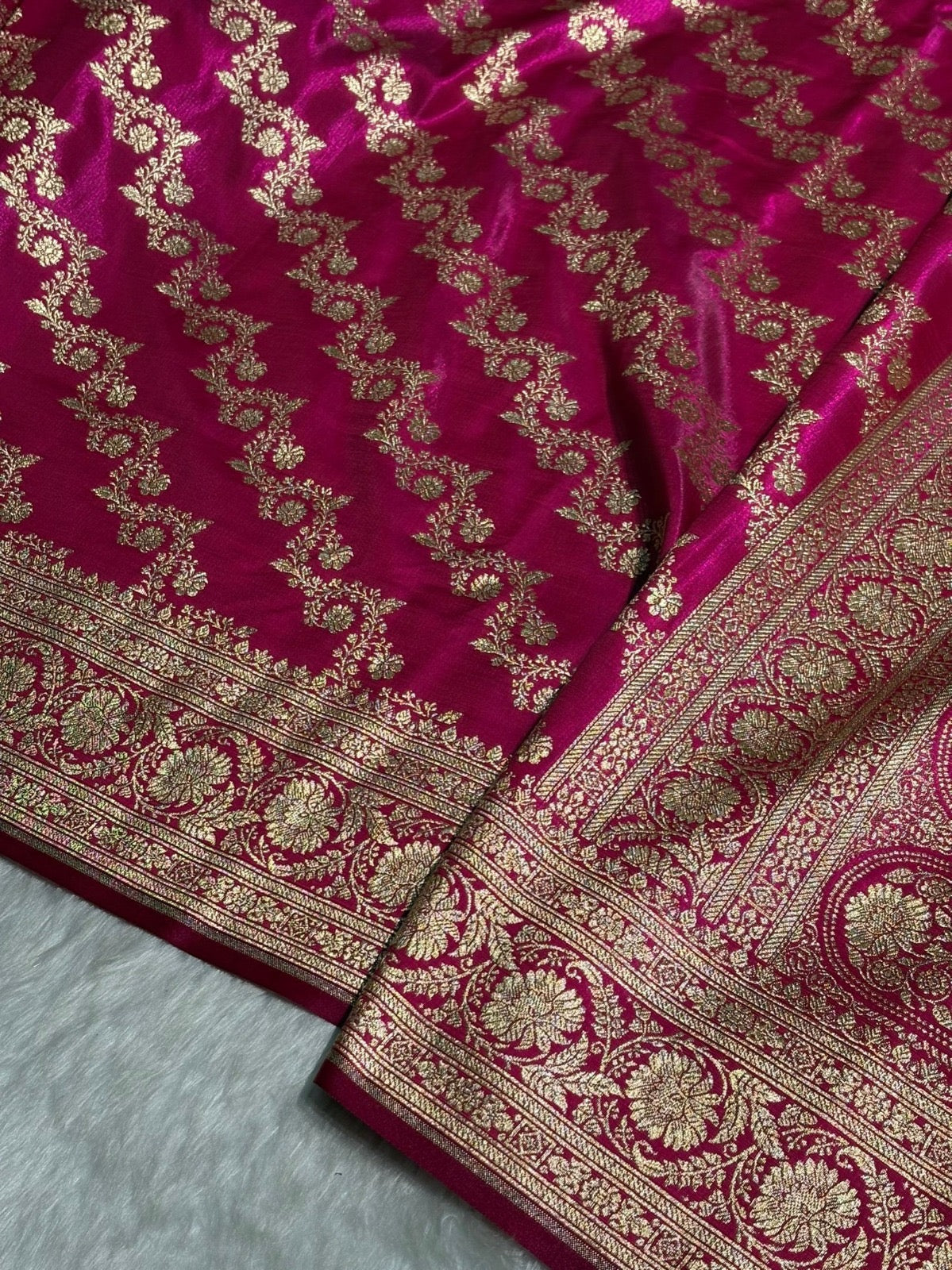 Pink Banarasi Mashru Silk Saree