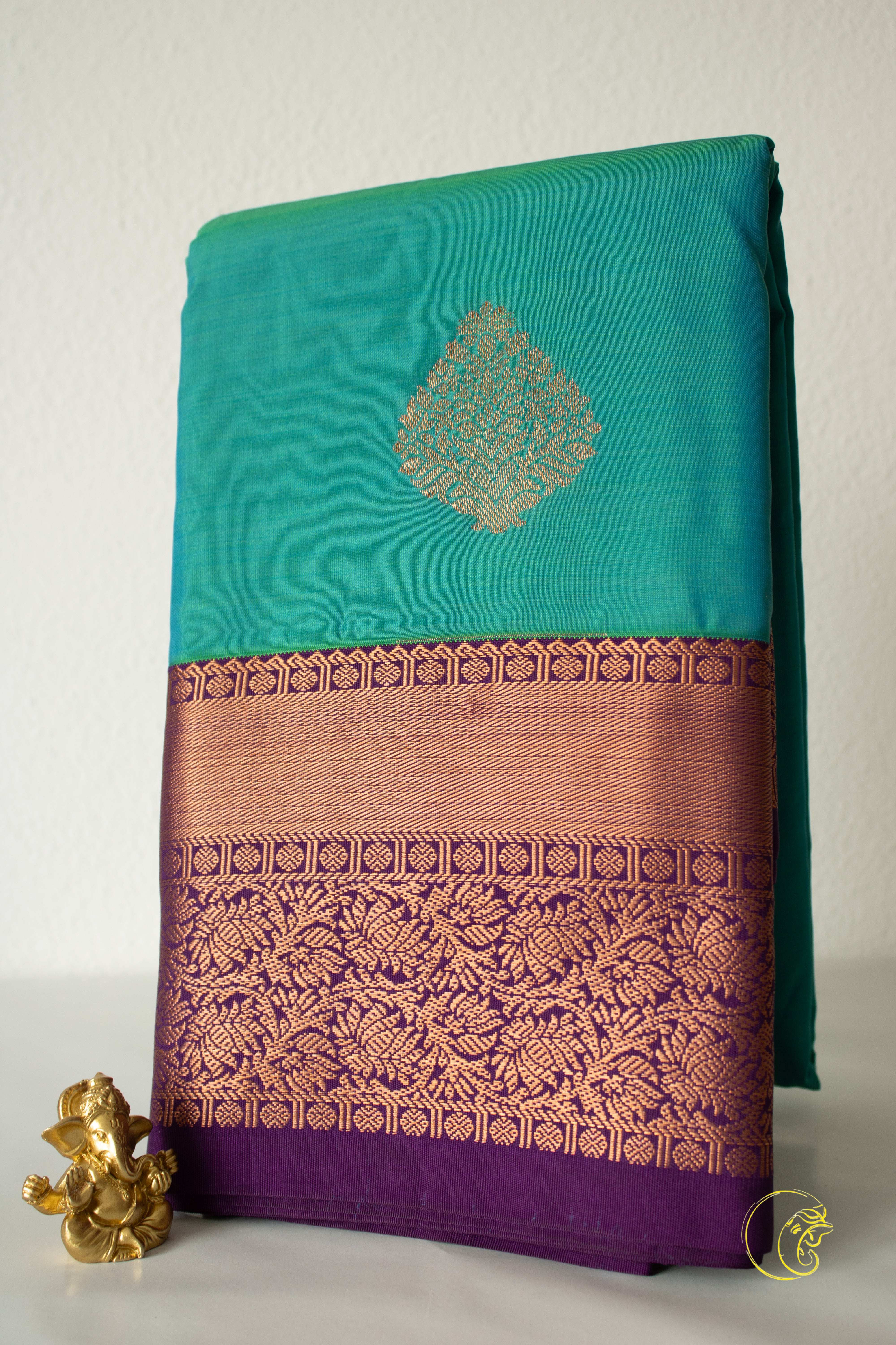 Jade & Purple SoftSilk Saree