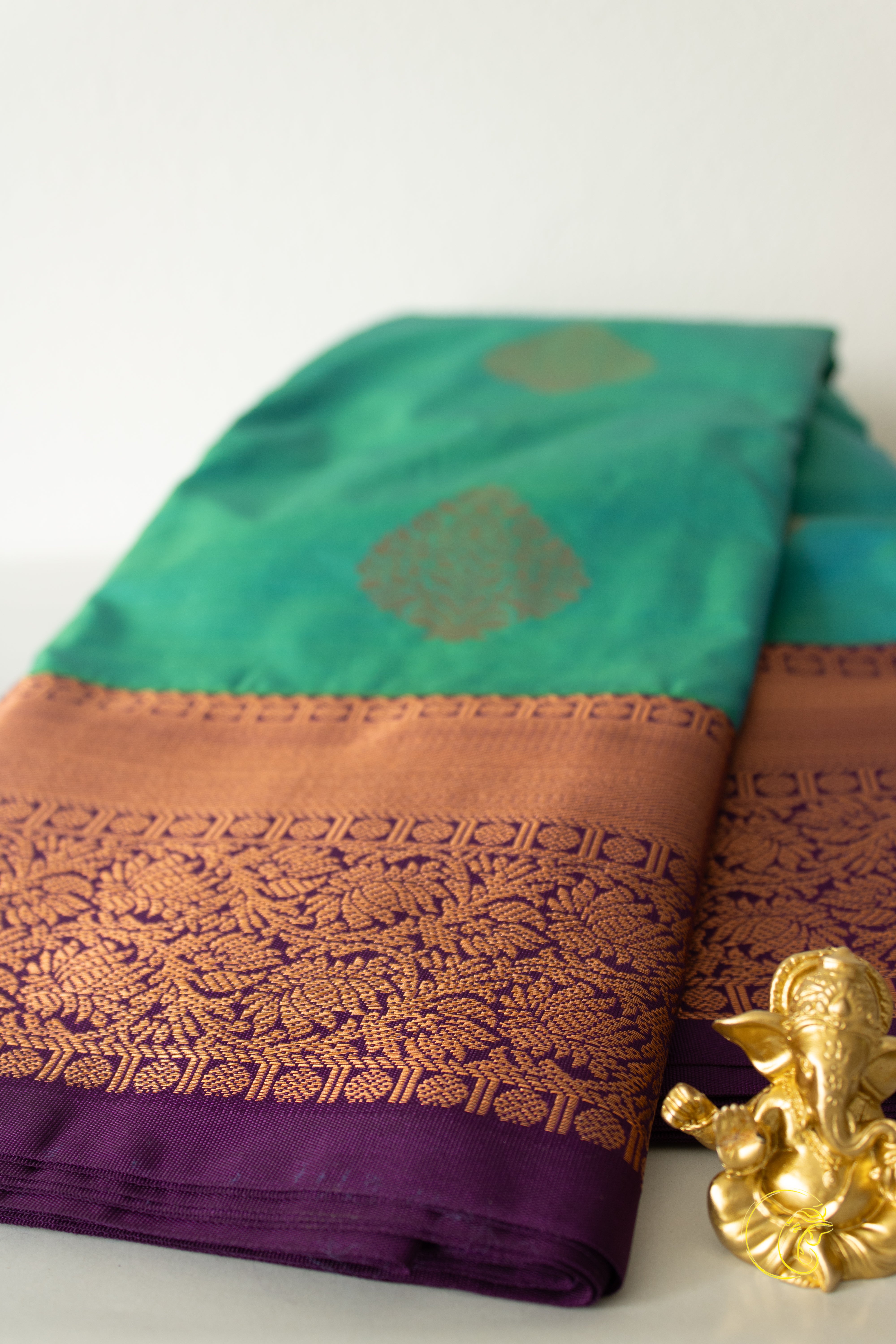 Jade & Purple SoftSilk Saree